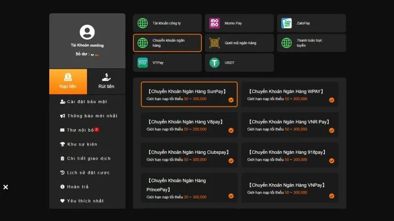 Cần lưu ý khi nạp tiền tại nhà cái I9BET